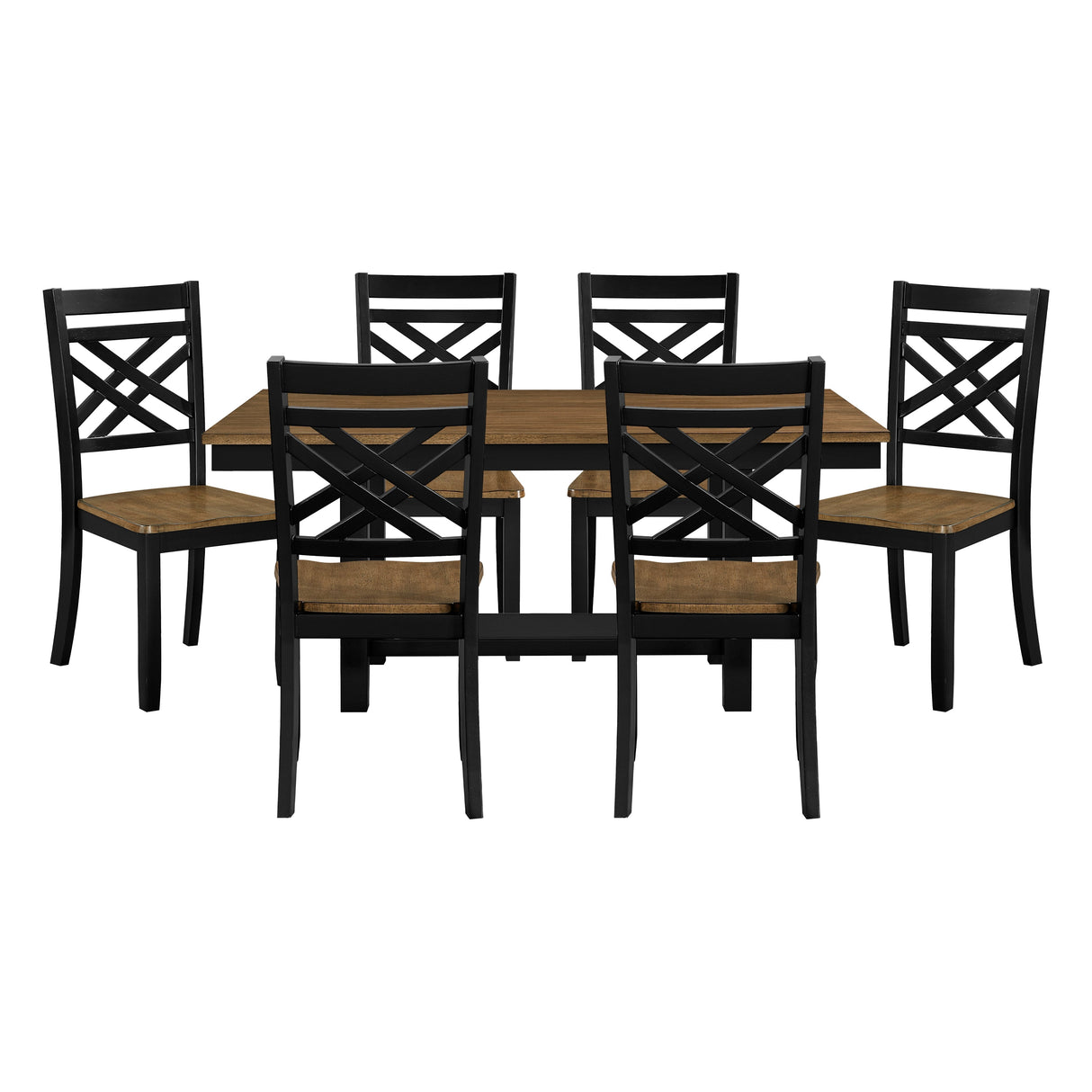 Tyler Black/Brown 65" Dining Room Set by Homelegance at Eve Furniture
