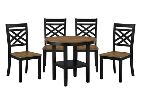 Tyler Brown/Black 5-Piece Counter Height Set by Homelegance at Eve Furniture