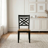 Tyler Brown/Black Side Chair, Set of 2 by Homelegance at Eve Furniture
