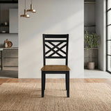 Tyler Brown/Black Side Chair, Set of 2 by Homelegance at Eve Furniture