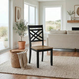 Tyler Brown/Black Side Chair, Set of 2 by Homelegance at Eve Furniture