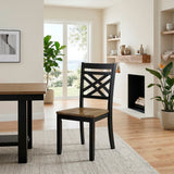 Tyler Brown/Black Side Chair, Set of 2 by Homelegance at Eve Furniture
