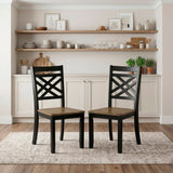 Tyler Brown/Black Side Chair, Set of 2 by Homelegance at Eve Furniture