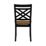 Tyler Brown/Black Side Chair, Set of 2 by Homelegance at Eve Furniture