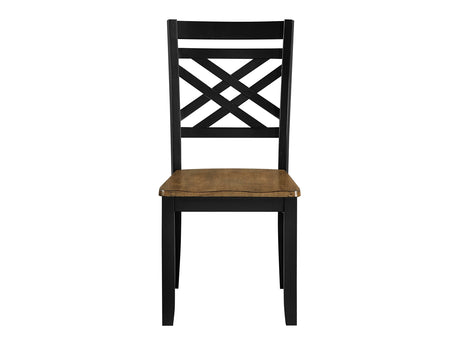 Tyler Brown/Black Side Chair, Set of 2 by Homelegance at Eve Furniture