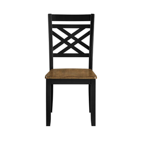 Tyler Brown/Black Side Chair, Set of 2 by Homelegance at Eve Furniture