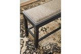 Tyler Creek Antique Black Counter Height Bench by Ashley at Eve Furniture