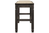 Tyler Creek Antique Black Counter Height Bench by Ashley at Eve Furniture