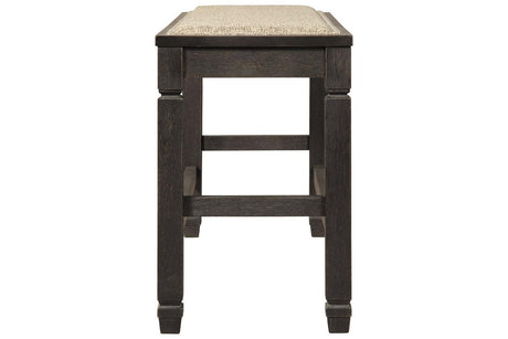 Tyler Creek Antique Black Counter Height Bench by Ashley at Eve Furniture