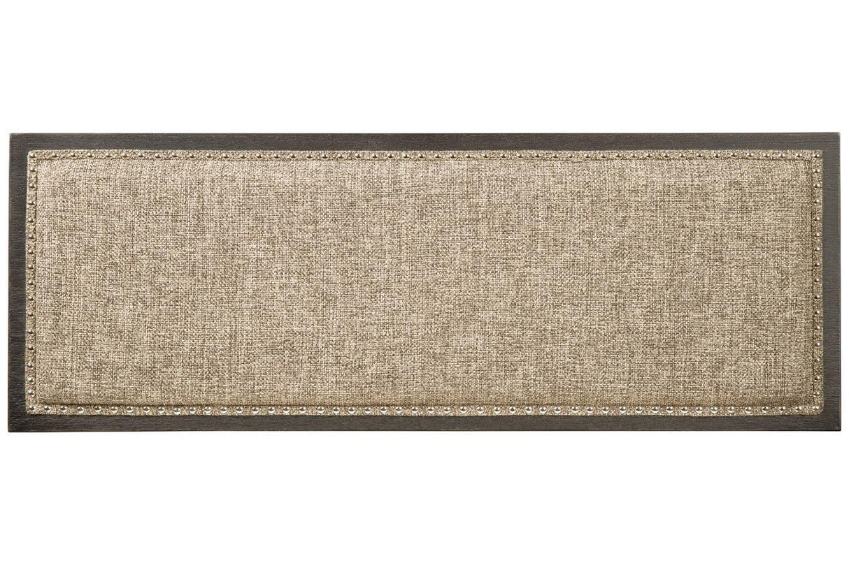 Tyler Creek Antique Black Counter Height Bench by Ashley at Eve Furniture