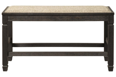 Tyler Creek Antique Black Counter Height Bench by Ashley at Eve Furniture
