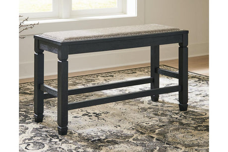 Tyler Creek Antique Black Counter Height Bench by Ashley at Eve Furniture
