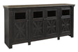 Tyler Creek Black/Gray 74" TV Stand by Ashley at Eve Furniture