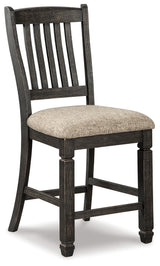 Tyler Creek Black/Gray Counter Height Dining Table and 4 Barstools and Bench by Ashley at Eve Furniture