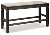 Tyler Creek Black/Gray Counter Height Dining Table and 4 Barstools and Bench by Ashley at Eve Furniture