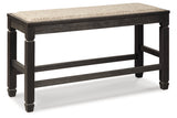 Tyler Creek Black/Gray Counter Height Dining Table and 4 Barstools and Bench by Ashley at Eve Furniture