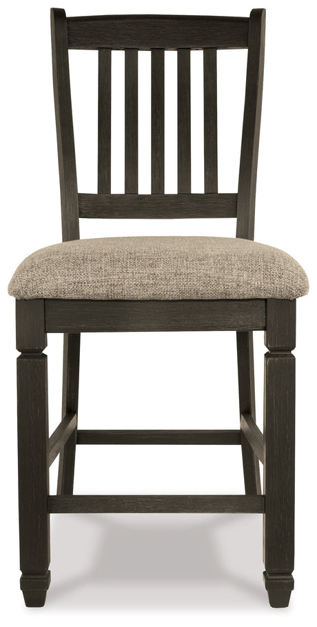 Tyler Creek Black/Gray Counter Height Dining Table with 4 Barstools by Ashley at Eve Furniture