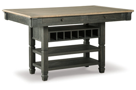 Tyler Creek Black/Gray Counter Height Dining Table with 4 Barstools by Ashley at Eve Furniture