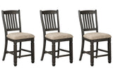 Tyler Creek Black/Gray Counter Height Dining Table with 4 Barstools by Ashley at Eve Furniture