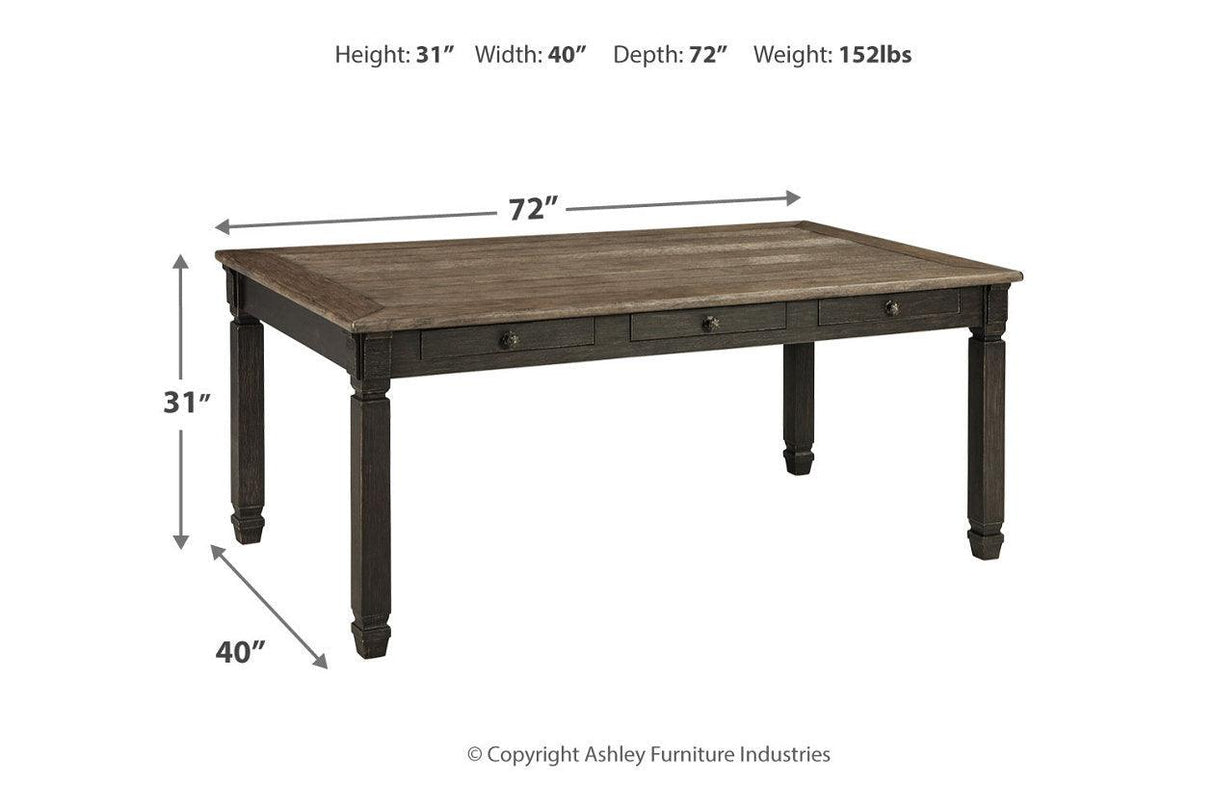 Tyler Creek Black/Gray Dining Table by Ashley at Eve Furniture