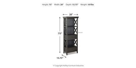 Tyler Creek Black/Gray Display Cabinet by Ashley at Eve Furniture