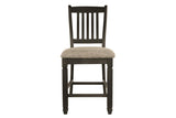 Tyler Creek Black/Grayish Brown Counter Height Barstool, Set of 2 by Ashley at Eve Furniture