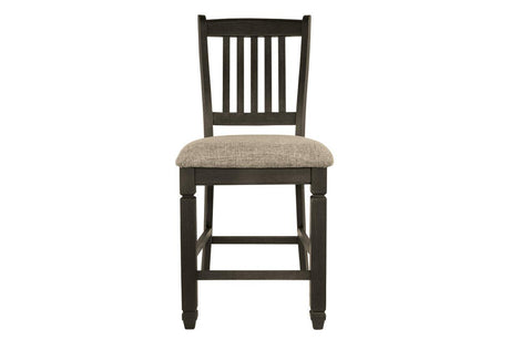 Tyler Creek Black/Grayish Brown Counter Height Barstool, Set of 2 by Ashley at Eve Furniture
