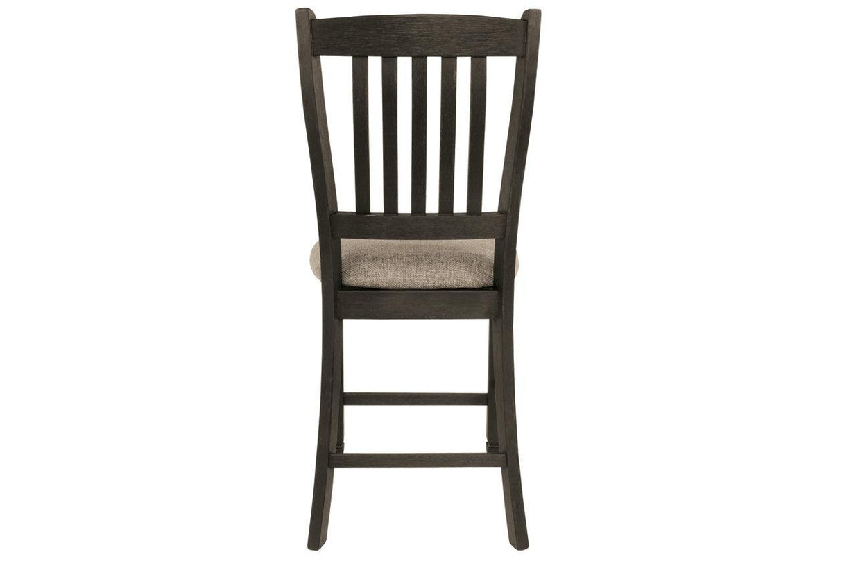 Tyler Creek Black/Grayish Brown Counter Height Barstool, Set of 2 by Ashley at Eve Furniture
