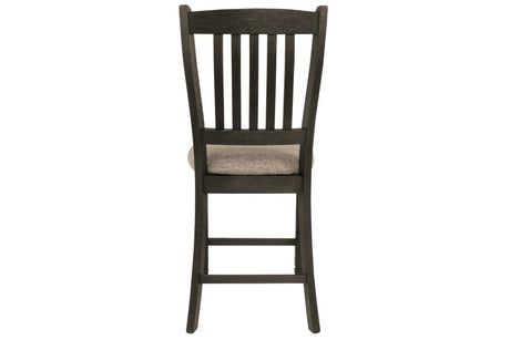 Tyler Creek Black/Grayish Brown Counter Height Barstool, Set of 2 by Ashley at Eve Furniture