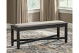 Tyler Creek Black/Grayish Brown Dining Bench by Ashley at Eve Furniture