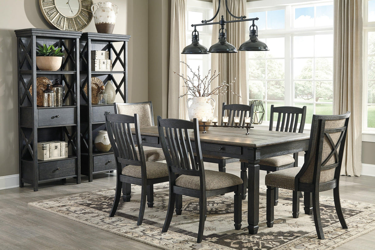Tyler Creek Black/Grayish Brown Rectangular Dining Set by Ashley at Eve Furniture
