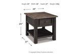 Tyler Creek Grayish Brown/Black Coffee Table and 2 End Tables by Ashley at Eve Furniture