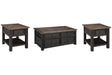 Tyler Creek Grayish Brown/Black Coffee Table and 2 End Tables by Ashley at Eve Furniture