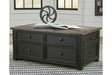 Tyler Creek Grayish Brown/Black Coffee Table with Lift Top by Ashley at Eve Furniture