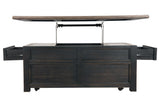 Tyler Creek Grayish Brown/Black Coffee Table with Lift Top by Ashley at Eve Furniture
