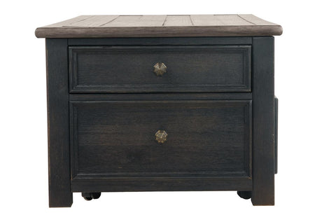 Tyler Creek Grayish Brown/Black Coffee Table with Lift Top by Ashley at Eve Furniture