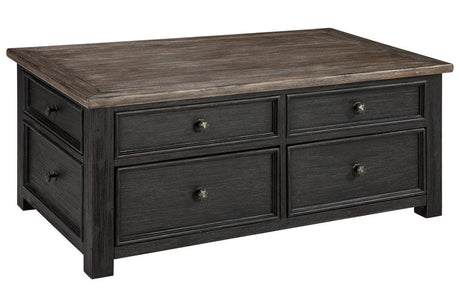 Tyler Creek Grayish Brown/Black Coffee Table with Lift Top by Ashley at Eve Furniture
