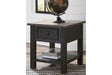 Tyler Creek Grayish Brown/Black End Table by Ashley at Eve Furniture