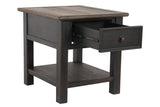 Tyler Creek Grayish Brown/Black End Table by Ashley at Eve Furniture
