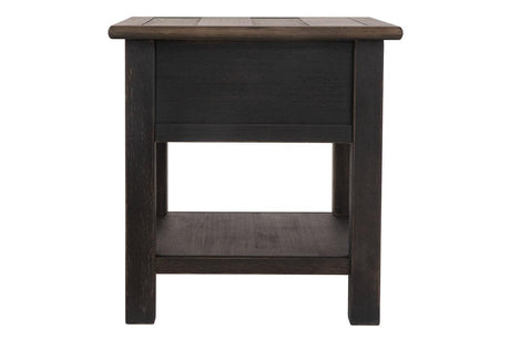 Tyler Creek Grayish Brown/Black End Table by Ashley at Eve Furniture