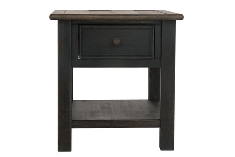 Tyler Creek Grayish Brown/Black End Table by Ashley at Eve Furniture