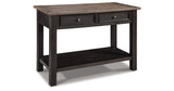 Tyler Creek Grayish Brown/Black Sofa/Console Table by Ashley at Eve Furniture