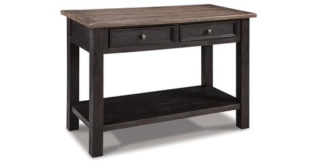 Tyler Creek Grayish Brown/Black Sofa/Console Table by Ashley at Eve Furniture