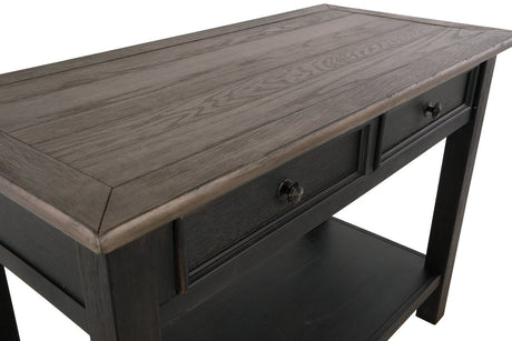 Tyler Creek Grayish Brown/Black Sofa/Console Table by Ashley at Eve Furniture