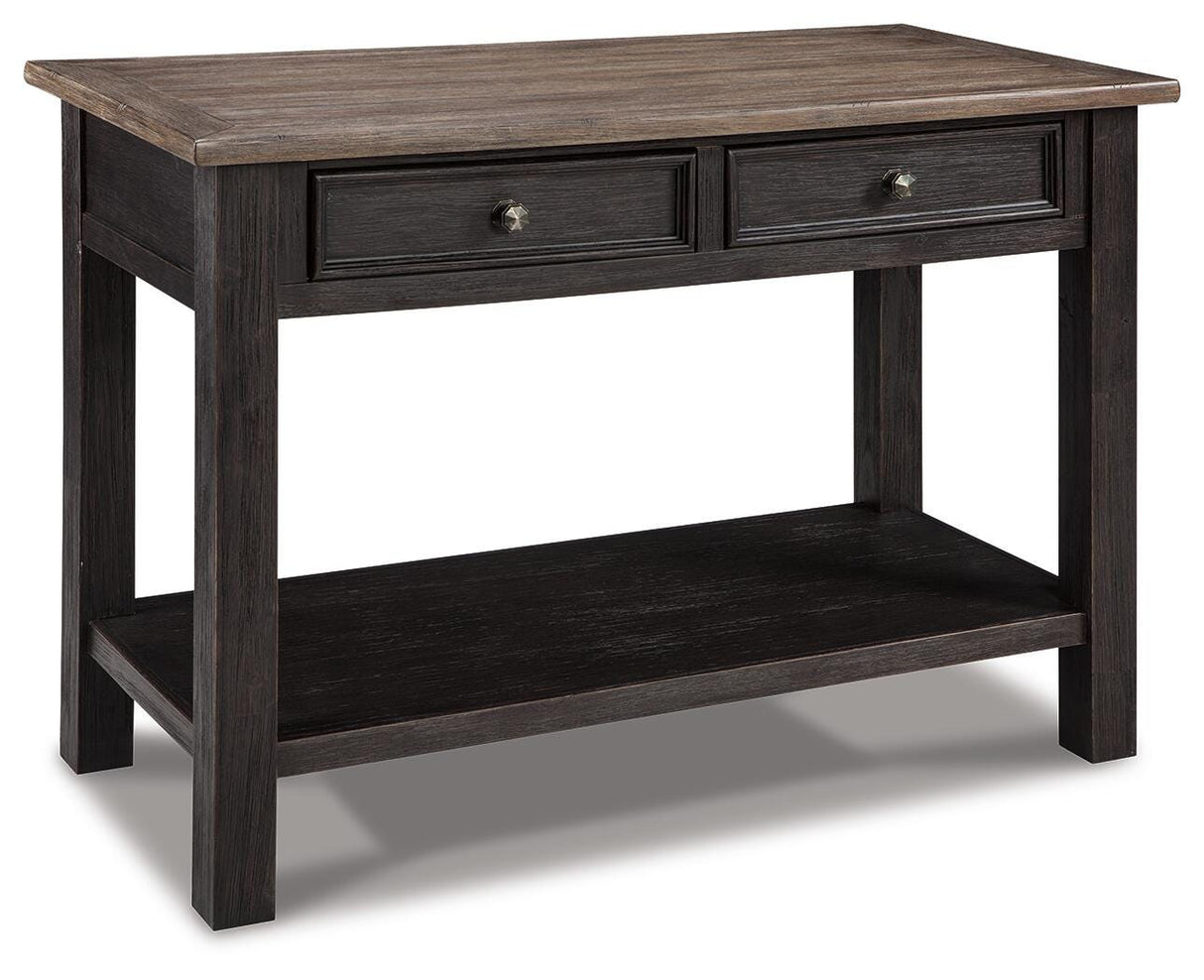 Tyler Creek Grayish Brown/Black Sofa/Console Table by ASHLEY FURNITURE at Eve Furniture