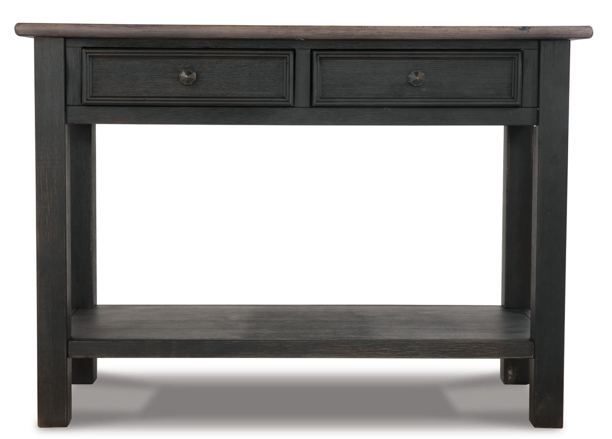 Tyler Creek Grayish Brown/Black Sofa/Console Table by ASHLEY FURNITURE at Eve Furniture