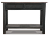 Tyler Creek Grayish Brown/Black Sofa/Console Table by ASHLEY FURNITURE at Eve Furniture