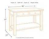 Tyler Creek Grayish Brown/Black Sofa/Console Table by ASHLEY FURNITURE at Eve Furniture