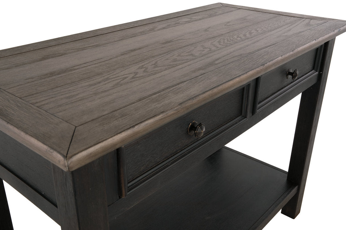 Tyler Creek Grayish Brown/Black Sofa/Console Table by ASHLEY FURNITURE at Eve Furniture