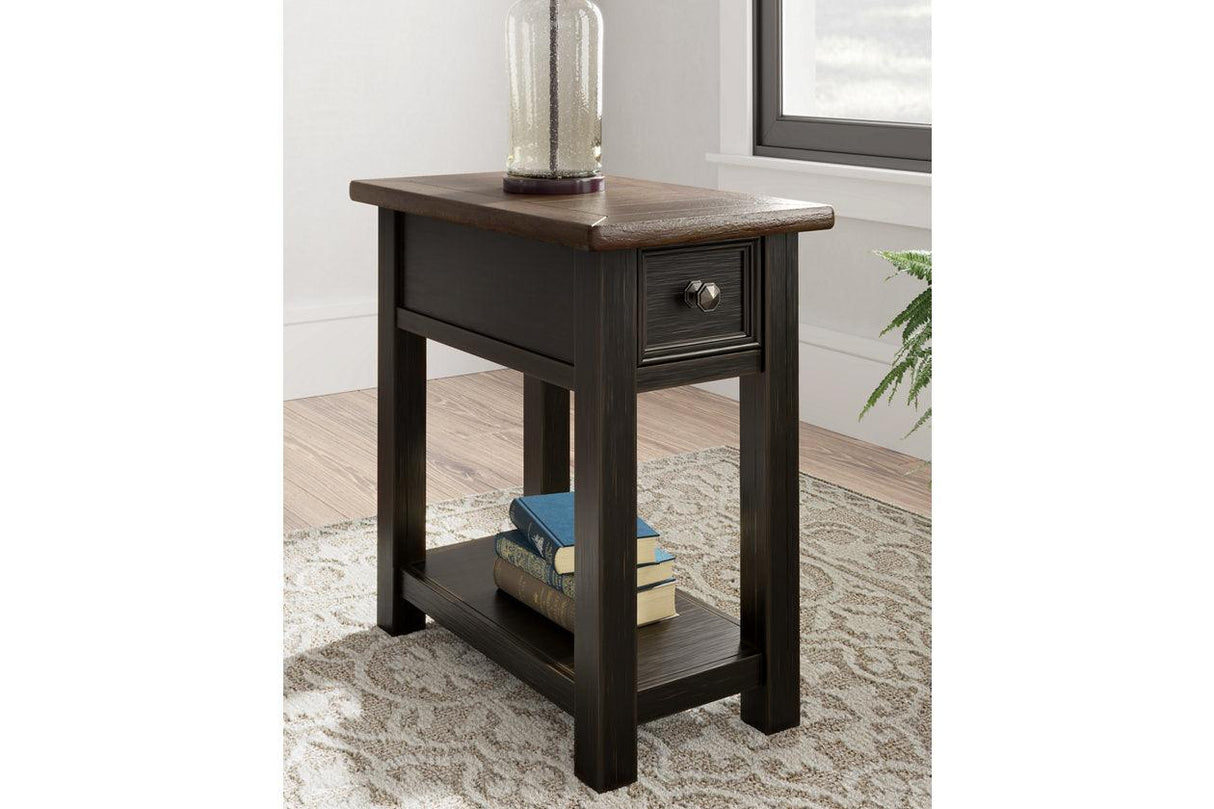 Tyler Creek Two-tone Chairside End Table by Ashley at Eve Furniture